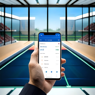 Una mano che tiene uno smartphone con un'applicazione di scommesse sportive